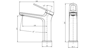 Смеситель для раковины Black&White Gravity 7109С хром